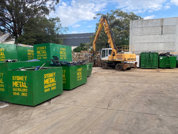 scrap metal bin over sydney